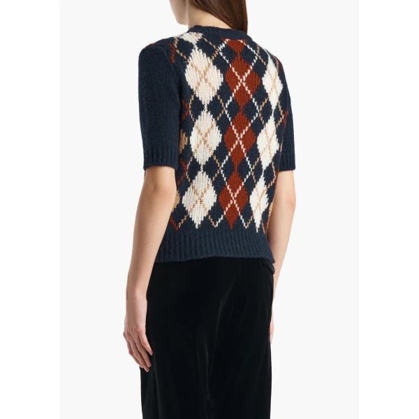 Khaite Lisa Sweater in Navy Multi | Sweaters | Coveti