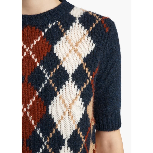Khaite Lisa Sweater in Navy Multi | Sweaters | Coveti