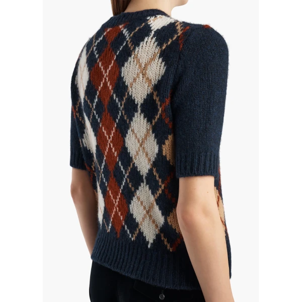 Khaite Lisa Sweater in Navy Multi | Sweaters | Coveti