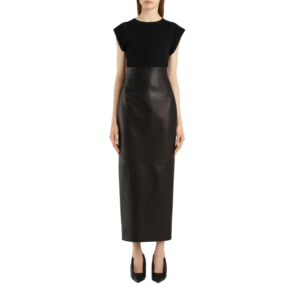 Loxley Skirt in Black Leather - Image 2