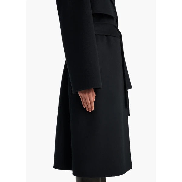 Khaite Manston Coat in Black | Coats | Coveti
