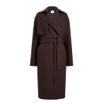 Khaite Manston Coat in Dark Brown | Coats | Coveti