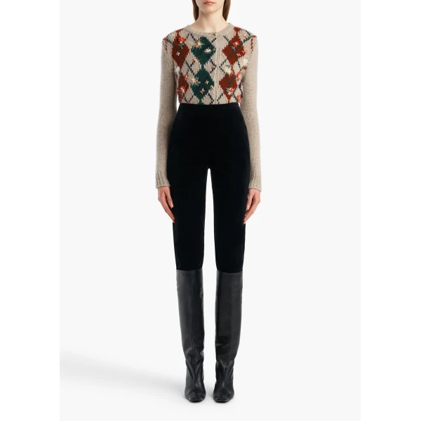 Khaite Marcela Embroidery Cardigan in Primary Multi | Cardigan | Coveti