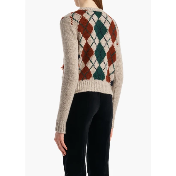 Khaite Marcela Embroidery Cardigan in Primary Multi | Cardigan | Coveti
