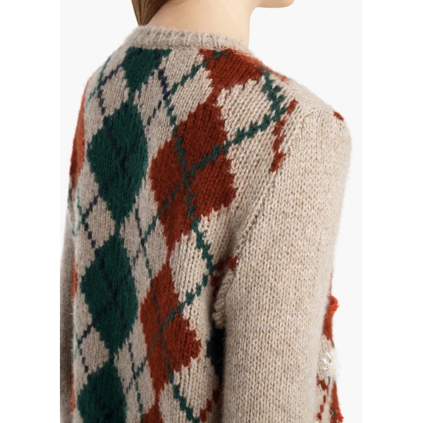 Khaite Marcela Embroidery Cardigan in Primary Multi | Cardigan | Coveti