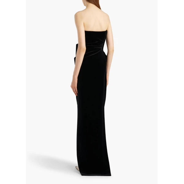 Khaite Marou Dress in Black Velvet | Dresses | Coveti