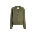 Khaite Maura Cardigan in Olive | Cardigan | Coveti