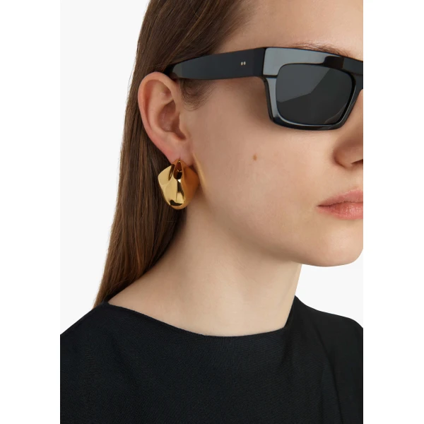 Medium Lotus Earrings in Gold - Image 3