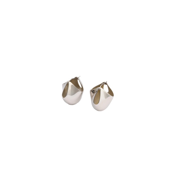 Khaite Medium Lotus Earrings in Silver
