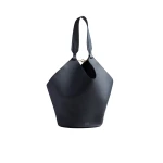 Khaite Medium Lotus Tote in Midnight Navy Pebbled Leather | Totes & Top-Handle Bags | Coveti