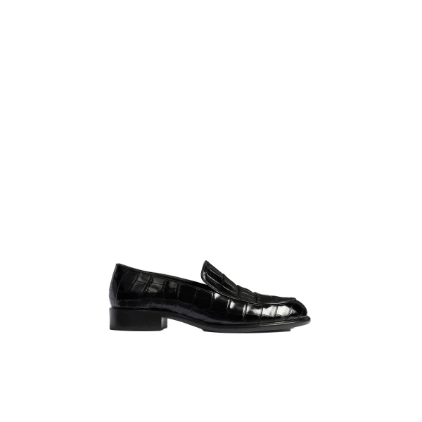 Khaite Miles Loafer in Black Alligator