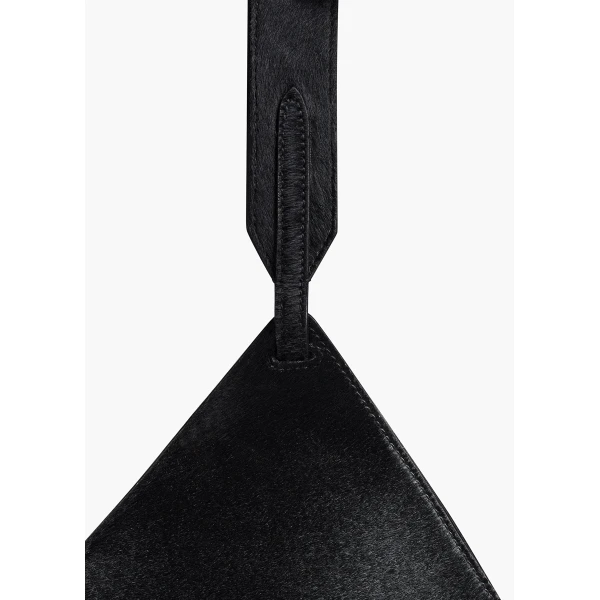 Khaite Mini Lotus Tote in Black Haircalf | Totes & Top-Handle Bags | Coveti