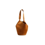 Khaite Mini Lotus Tote in Tan Suede | Totes & Top-Handle Bags | Coveti