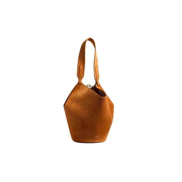 Mini Lotus Tote in Tan Suede