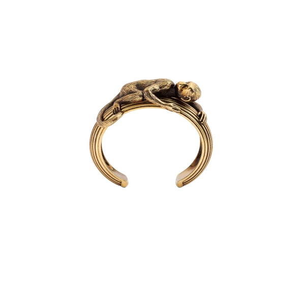 Monkey Bracelet in Antique Gold