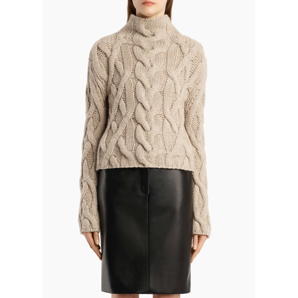 Khaite Mountain Sweater in Sepia | Sweaters | Coveti