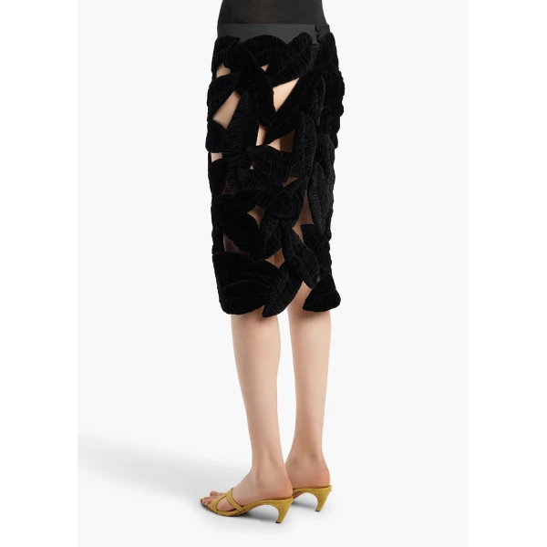 Khaite Neela Skirt in Black | Skirts | Coveti