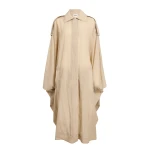 Khaite Noa Coat in Limestone | Coats | Coveti