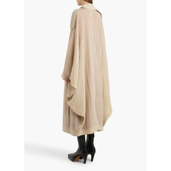 Khaite Noa Coat in Limestone | Coats | Coveti