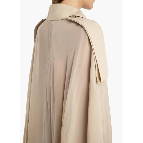 Khaite Noa Coat in Limestone | Coats | Coveti