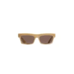 Khaite Oliver Peoples 1985C Sunglasses in Beige Silk and Brown