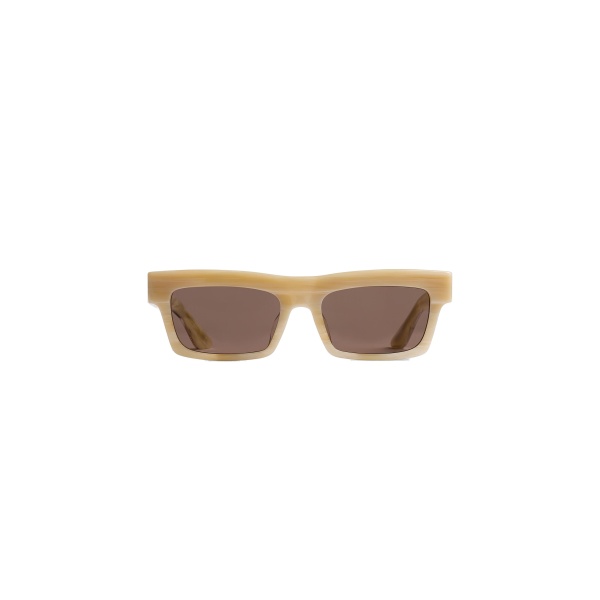 Khaite Oliver Peoples 1985C Sunglasses in Beige Silk and Brown