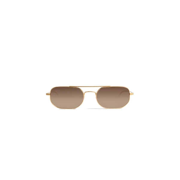 Khaite Oliver Peoples 1989C Sunglasses in Gold and Dark Brown