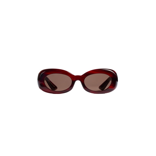 Khaite Oliver Peoples 1992C Sunglasses in Bordeaux Bark and Brown