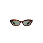 Khaite Oliver Peoples 1997C Sunglasses in Dark Mahogany and Green Wash