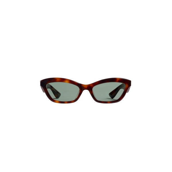 Khaite Oliver Peoples 1997C Sunglasses in Dark Mahogany and Green Wash