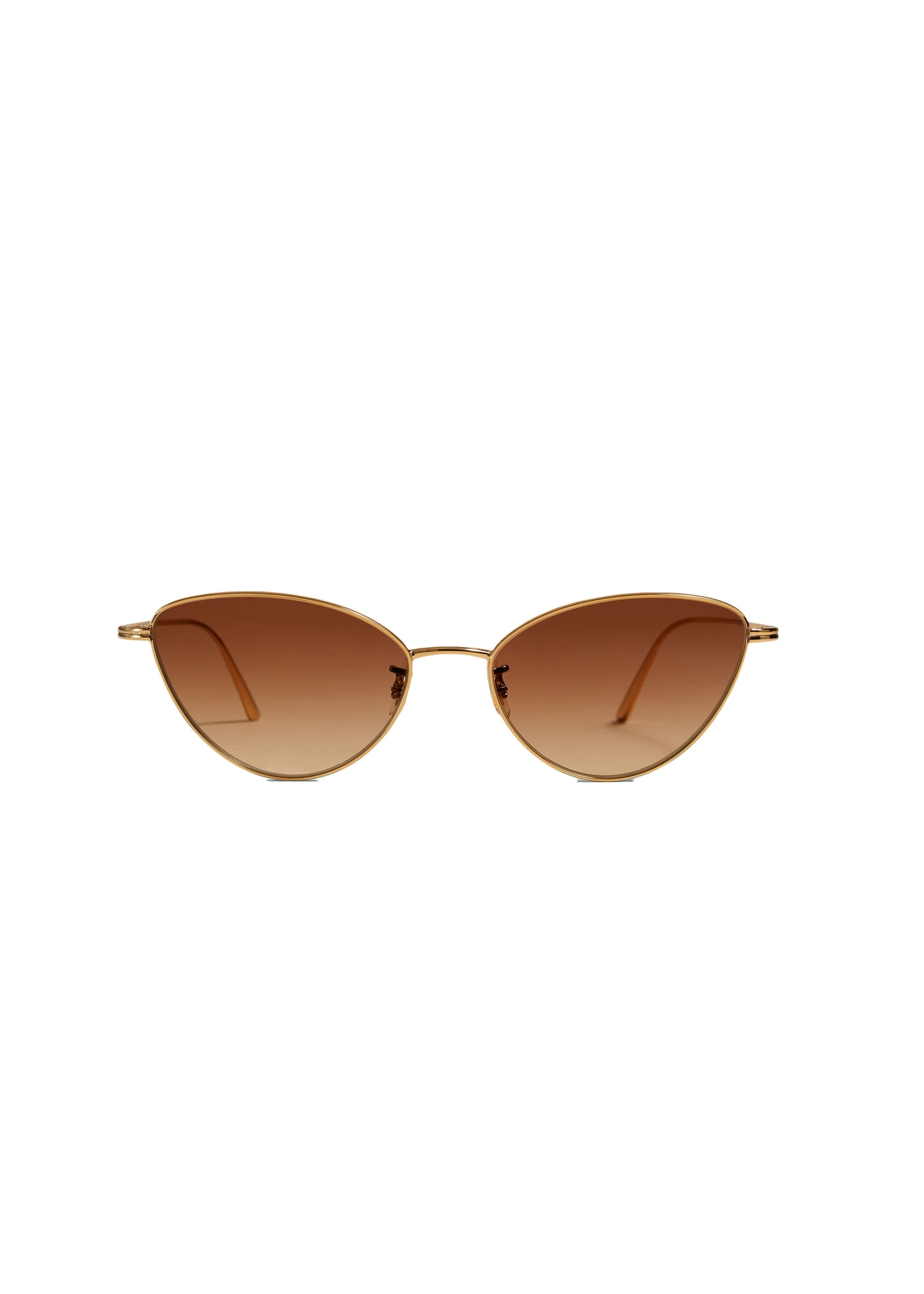 Khaite x Oliver Peoples 1998C Sunglasses in Gold and Dark Brown | Buy Sunglasses at Coveti Khaite Oliver Peoples 1998C Sunglasses in Gold and Dark Brown