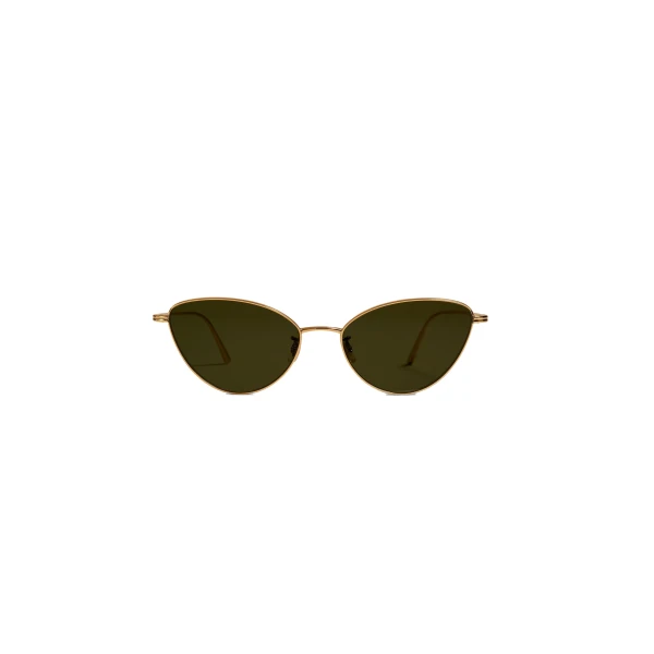 Khaite Oliver Peoples 1998C Sunglasses in Gold and Vibrant Green