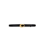 Khaite Olivia Belt in Black Leather with Gold