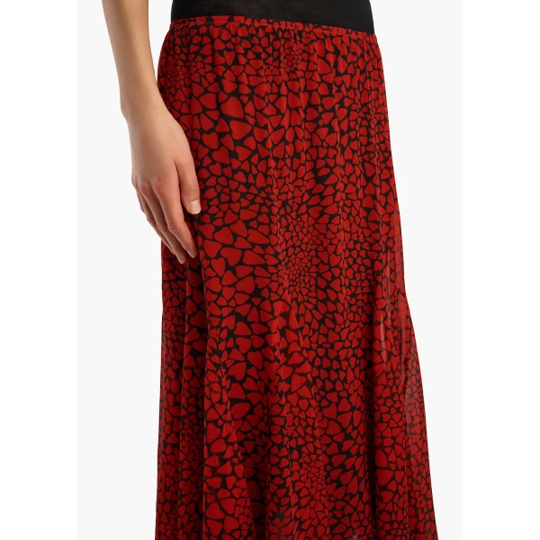Khaite Ophelia Skirt in Black and Red | Skirts | Coveti