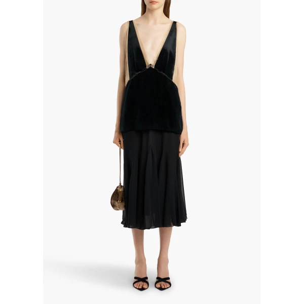Khaite Ophelia Skirt in Black | Skirts | Coveti