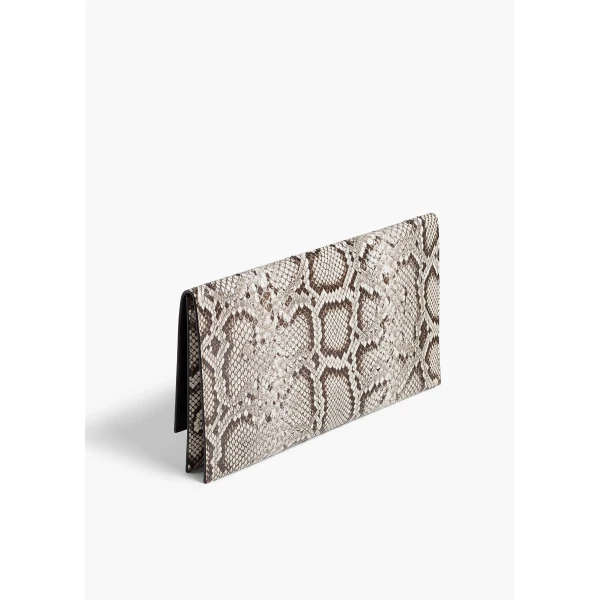 Khaite Piper Clutch In Natural Python | Clutch Bags | Coveti