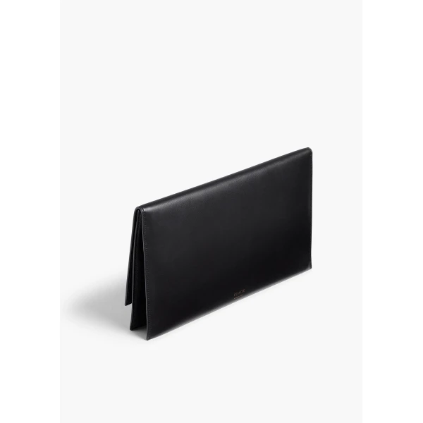 Khaite Piper Clutch in Black Leather | Clutch Bags | Coveti