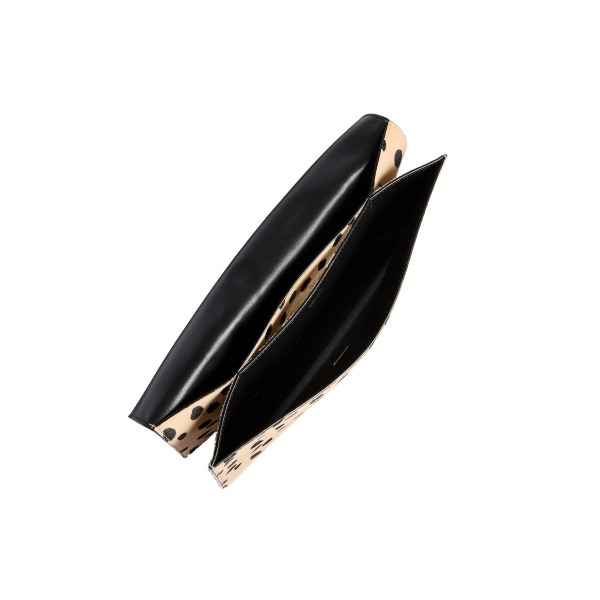 Khaite Piper Clutch in Spotted Haircalf | Clutch Bags | Coveti