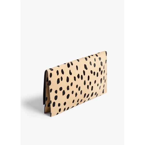Khaite Piper Clutch in Spotted Haircalf | Clutch Bags | Coveti