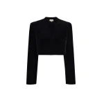 Khaite Samo Jacket in Black Velvet | Jackets | Coveti