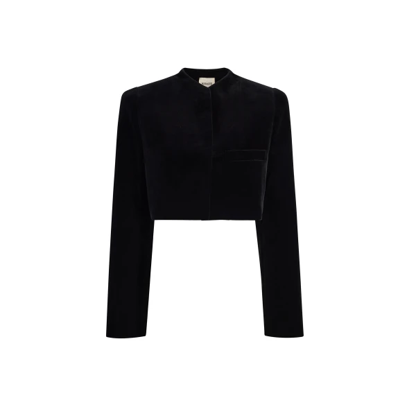 Samo Jacket in Black Velvet