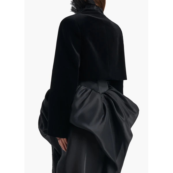 Khaite Samo Jacket in Black Velvet | Jackets | Coveti