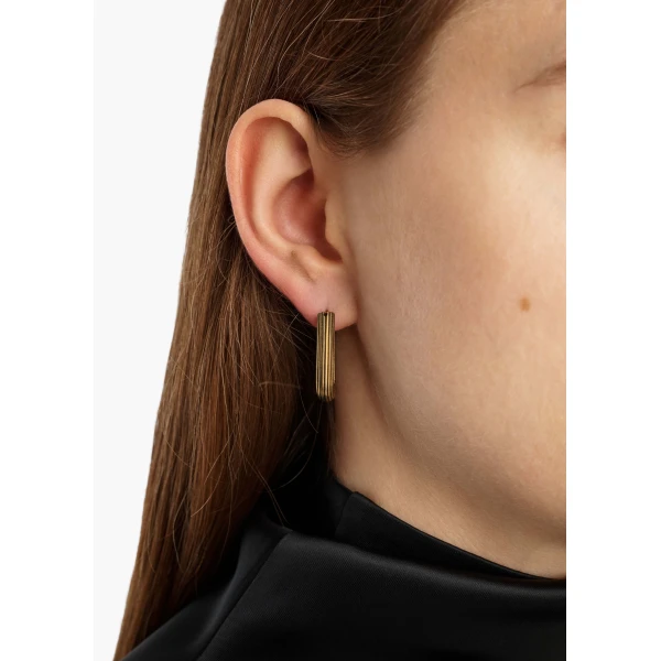Santa Fe Rectangular Earrings in Antique Gold - Image 2