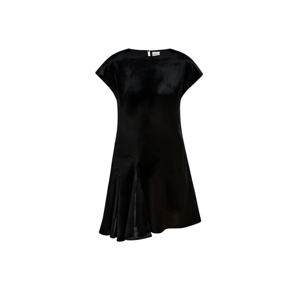 Scarla Dress in Black Velvet