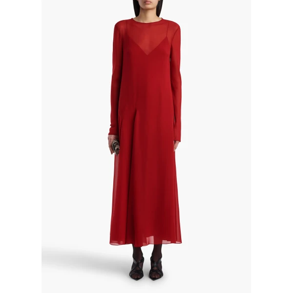 Khaite Scarlett Dress in Scarlet | Dresses | Coveti