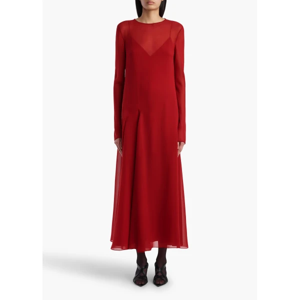 Khaite Scarlett Dress in Scarlet | Dresses | Coveti