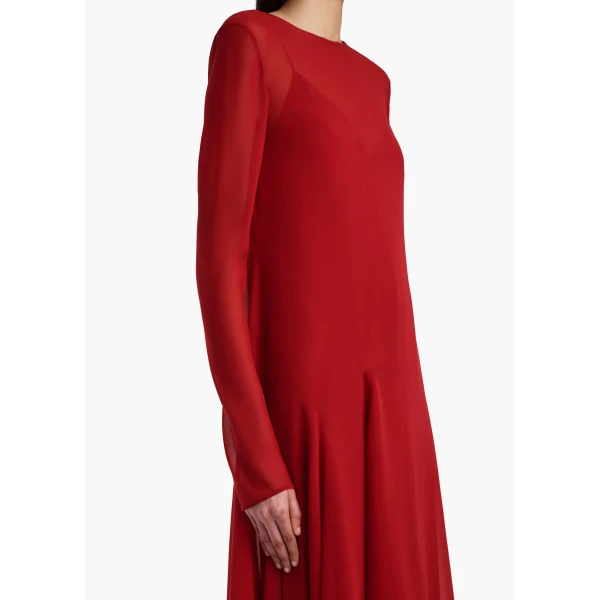 Khaite Scarlett Dress in Scarlet | Dresses | Coveti