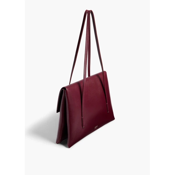 Khaite Soft Blake Shoulder Bag in Bordeaux | Shoulder & Crossbody Bags | Coveti
