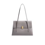 Khaite Soft Blake Shoulder Bag in Dark Haze | Shoulder & Crossbody Bags | Coveti