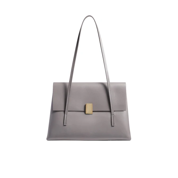 Khaite Soft Blake Shoulder Bag in Dark Haze | Shoulder & Crossbody Bags | Coveti